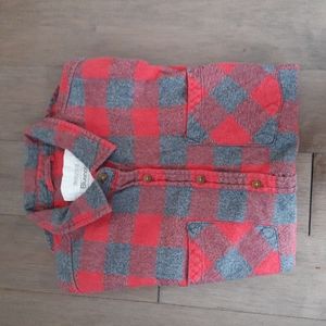 Bluenotes pink and grey, plaid flannel shirt